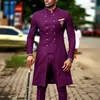 Gwenhwyfar Costumes pour Hommes Groom Tuxedo Mariage Indien Porter Casual Homme Blazer Hommes Bordeaux Costume Slim Costumes De Mariage Veste + Pantalon X0909