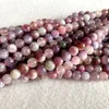 15 "perle di gemme sciolte rotonde in pormalina rosa genuina naturale 6mm 06363 Q0531