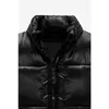 Za mulheres moda grossa casaco quente bolsos do vintage cordão negativo negativo sem mangas de algodão colete outerwear 210602