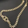 Ожерелье дизайн Ожерелье WomenGold Inlaid Diamond Женская персонализированная цепная цепочка Verbena Crystal Suled Outsmall Agrance Fashion