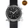 HRF Racing Cal 3330 A3330 automatische chronograaf herenhorloge zwarte textuur wijzerplaat zwart rubberen editie 326 32 40 50 01 001 Pureti306S