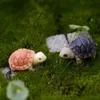 Trädgårdsmaterial Turtle Miniatyr Mini Animal Tortoise Resin Artificial Craft Bonsai Dekoration 2cm 2 färger