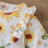 Baby / Toddler Girl Tournesflower Print Robe à volants 210528