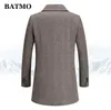 Batmo Varış Autumnwinter Yüksek Kaliteli Yün Trençkot Erkekler, Erkek Yün Ceketler, Artı-Boyut M-4XL MN 211011