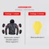オートバイアパレルジャケットモトナイトリフレクションライディング衣服夏の通気性5ピース取り外し可能なEU CE認定保護ギア