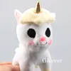 4 Teile/los Einhorn Plüsch Anhänger Schlüsselanhänger Mini Schöne Pferde mit Runden Augen Kawaii Stoffpuppen 12 cm