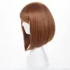 Parrucca corta diritta Parrucche corte Bobo Parrucca per capelli corti marrone chiaro da 12 pollici Entrambe per cosplay My Hero Academia OCHACO URARAKA55227074307948