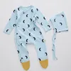 Spring Autumn Newborn Baby Boys Girl Clothes Toddler Baby Boys Girls Romper Cotton Long Sleeve Jumpsuit Hats 210315