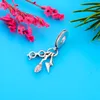 Moda 925 Ayar Gümüş Çarpıcı Kolye Dangle Charms Boncuk Fit Orijinal Yılan Charm Bilezik DIY Takı Yapımı Berloquque Q0531