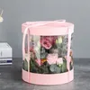 Florist Blomsterpaket Box Klar PVC DIY Blombukettpaket Box Alla hjärtans dag Mors dag Blomsterpresentpaket