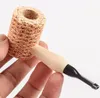 Pipa di pannocchia fatta a mano in legno pannocchia di mais tabacco da pipa usa e getta accessorio costume naturale erba martello cucchiaio strumenti filtro sigaretta accessori