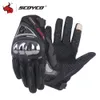 Scoyco Alloy Steel Madbike Motorcykelhandskar Racing Gloves Luva Couro Motoqueiro Motorcykel Fullfinger Motocross Handskar H1022