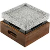 Mini Barbecue Grill Tafel BBQ Groove Rock Bakken Pan Teppanyaki Steak Plaat Hoge Temperatuur Slate BBQ Plate RRB14471