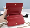 Portefeuille de marque de mode de luxe classique vintage dame sac à main en cuir marron sac à bandoulière avec chaîne avec boîte entière 02276p