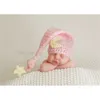 Nouveau-né 0-3 mois bébé tricot photographie longue queue chapeau nourrissons fille garçon photo accessoire crochet tricoté costume casquettes avec étoile lune décor mignon INS chapeaux casquettes G983503