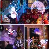 Рождественский анимационный эффект IP65 Крытый / наружный Хэллоуин проектор 12 Узоры снежинки / Снеговик Лазерный Свет Y201015