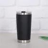 Kupalar 20oz Çift Duvar Buz Bira Termal Kupa Paslanmaz Çelik İzoleli Yalıtımlı Tumbler Kahve Seyahat Kupası Lid2303