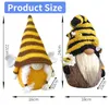 Bumble Bee Summer Gnome Gonks Plush Doll Decorty Decoration Bumblebee Sunflower Gnomes Swedish Home Farmhouse Kitchen Decor