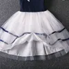 女の子のドレスのための夏のドレスプレッピースタイルの子供プリンセスドレス誕生日パーティー衣装子供服3-9y Q0716