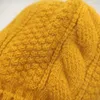 Visrover 7 kleuren solide echte konijnenbont mutsen winter hoed voor vrouw acryl herfst warme skullies groothandel 211119