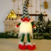 Jul Gnome Lights med Bell Plush Tomte Ornament Santa Scandinavian Figurine Xmas Doll Decoration Home Party Gifts LLB12503