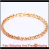 Luxury 4Mm Cubic Zirconia Tennis Bracelets Iced Out Chain Crystal Wedding Bracelet For Women Men Gold Silver Bracelet Jewelry L92Os 8Pw6R