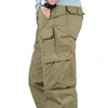 ICPANS Tactical Spodnie Mężczyźni Wojskowy Wojskowy Czarny Bawełna IX9 Zipper Streetwear Jesień Zimowy Ładunek Wojskowy Wojskowy Spodnie 210715