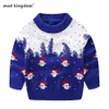 Mudkingdom 소년 소녀 스웨터 귀여운 만화 눈사람 풀오버 키즈 크리스마스 옷 210615