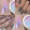 Miroir à paillettes à ongles aurore poudre de glace solide transparente effet nude art gel pigmentaire chromé poussière