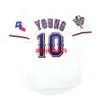 Camisa personalizada costurada Michael Young 2010 World Series adicionar número do nome Camisa de beisebol