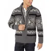 2021 Jesień Winter Moda męska sweter z dzianiny Vintage wzór Print Zipper Cardigan Swetry Mężczyźni Nowy Casual Długie Rękaw Płaszcze