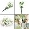 Dekorative Kränze, festliche Partyzubehör, Gartengroßhandel – 10 Stück/Lot, schöne künstliche Gypsophila-Kunstseidenblumen, Baby-Atem-Pflanze, Hom