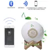 Islam haut-parleurs Bluetooth coran sans fil musulman 3D lune tactile veilleuse haut-parleurs coran avec lumière coran lampe Y0910