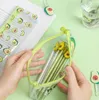 Cartoon Lovely Avocado Transparent PVC Piórnik Papiernicze Papiernicze pudełko Papiernicza dla Student School Students Torba