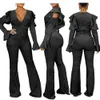 Fashion Women's Two Piece Pants Suits with Hot V neck Lurex design sexy Style 2 Pieces Suit Tracksuit Women summer slim Outfits Women Clothing 9742