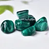 Genuine Malachite Tumbled Stone Crafts 20-30mm Pietre di cristallo di quarzo a strisce verdi naturali a forma libera utilizzate per la protezione e la guarigione Wicca positiva Piedras Caidas