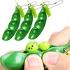 Edamame Keychain Funny Bean Fidget Toy Soybean Stress Relieving Keychain for Teens and Adults TO342