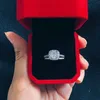 Wedding Engagement Rings Set For Women Couple Square Silver Color Cubic Zircon Birde Ring Dazzling Fashion Jewelry SR531-M