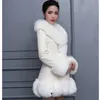 Cappotto in pelliccia sintetica da donna caldo in inverno 4 colori imitazione temperamento lungo colletto largo giovani donne 211220