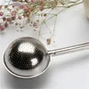 NEWStainless Steel Tea Strainer Telescopic Push Tea Infuser Ball Loose Leaf Herbal Filter Home Kitchen Bar Drinkware Tool RRE11636