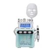 Professionell 8 i 1 H2O2 Hydro Dermabrasion Face Clean LED Light RF Vakuum Facial Lifting Water Oxygen Jet Peel Diamond Machine Microdermabrasion