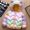 Bebê inverno jaqueta menina sólida luz de manga comprida meninos outerwear casacos infantil algodão acolchoado roupa 211027