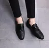 Lyxiga män oxford skor orm hud prints klassisk stil klänning läder kaffe svart spets upp pekad tå formell sko