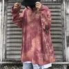 Ins Harajuku street hip hop vintage chic tie dye long-sleeved T-shirt female Korean fashion loose O-neck casual 210608