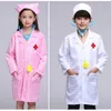 Barn cosplay kläder pojkar flickor läkare sjuksköterska uniformer fancy toddler halloween rollspel kostymer fest slitage doktor gown q0910
