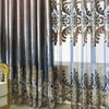 Curtain Set European Luxury Curtains With Valance For Living Room Curtain Set Bronzing Blue Curtains Ready made 051 210712