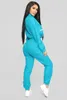 705.Tute da donna tuta sportiva Girocollo Pullover Felpa + Pant Pista da corsa 2 pezzi set survêtement femme abbigliamento