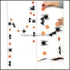 Event Festliche Gartenparty Banner Kürbis Fledermaus Spinnenform Wandbehang Papiergirlande Heimdekoration Halloween Supplies Vt0552 Drop Deliv