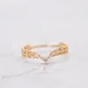 Cluster Rings Dames Sierlijke Twist Ronde Cut Ring Set Bridal Engagement Diamond Banquet Party Jewelry