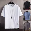 4 Farben Kurzarm Männer T-Shirt Sommer Mode Patchwork T-shirt Männer Klassische Oansatz Tops Hohe Qualität Harajuku Männliches T-Shirt 210722